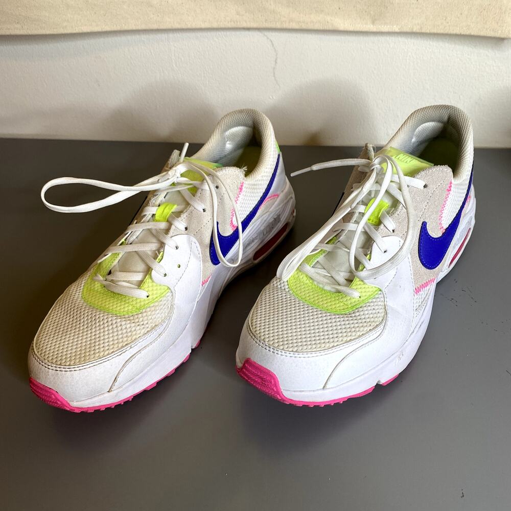 NIKE Air Max Excee Women's White Indigo Pink Volt Sneakers Size 11 - Picture 6 of 10